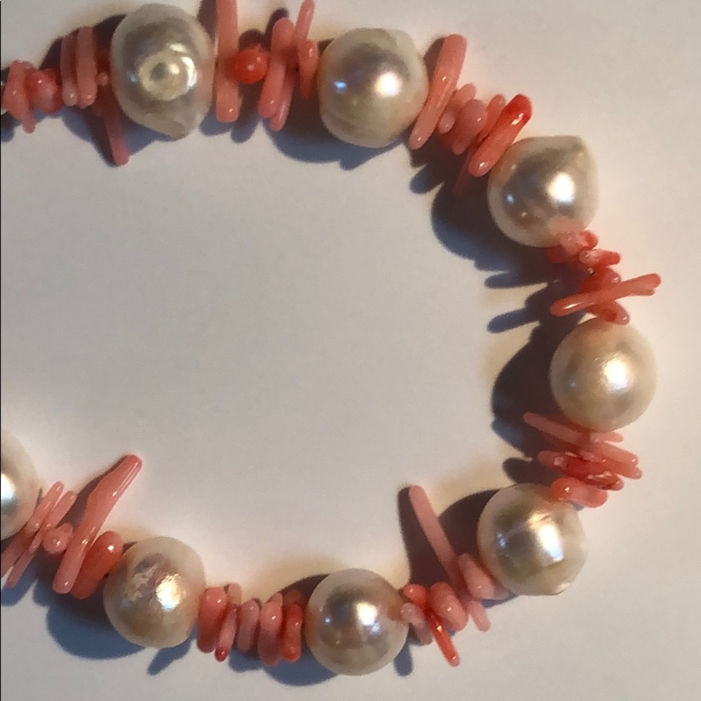 SOLD Cultured Pearl
& Bamboo coral Bracelet 💕 - Picture 8 of 8